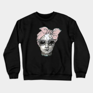 Phrenology head with scarf. Crewneck Sweatshirt